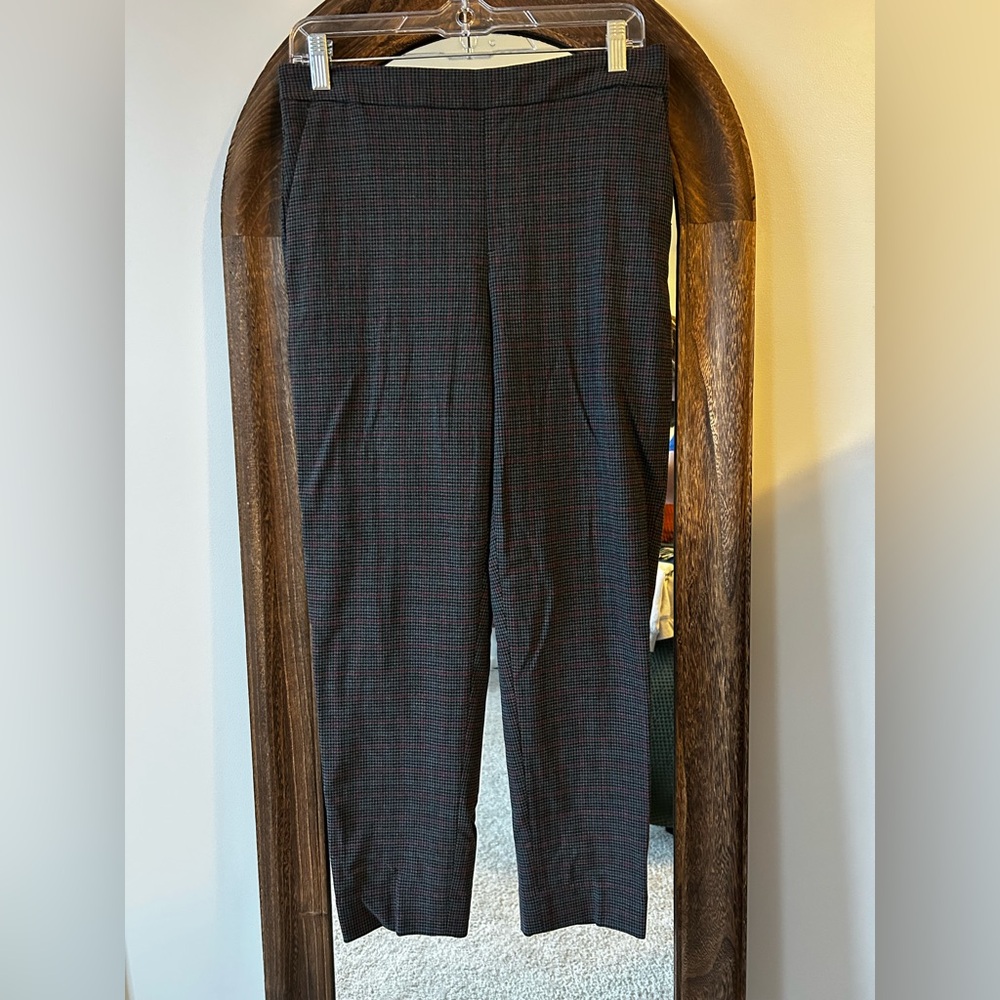 Banana Republic Charcoal Plaid Dress Pants